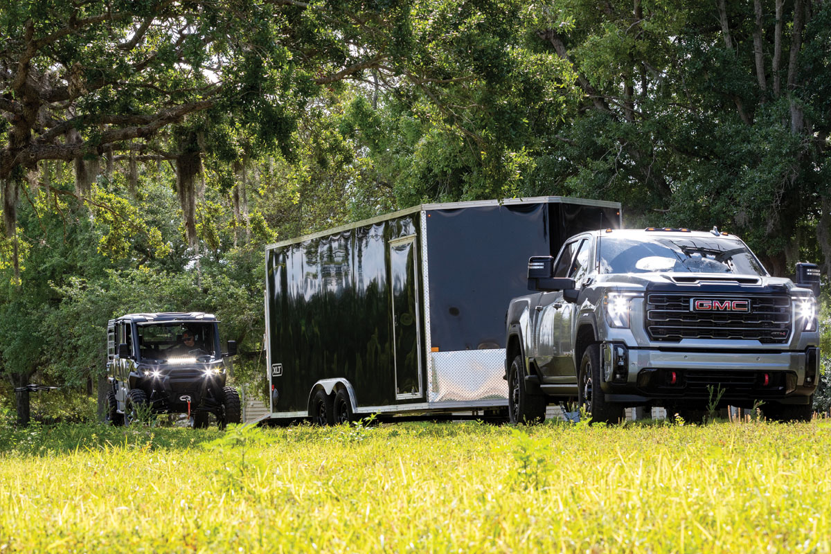 UTV loading into back of XLT Pro Series Car Hauler